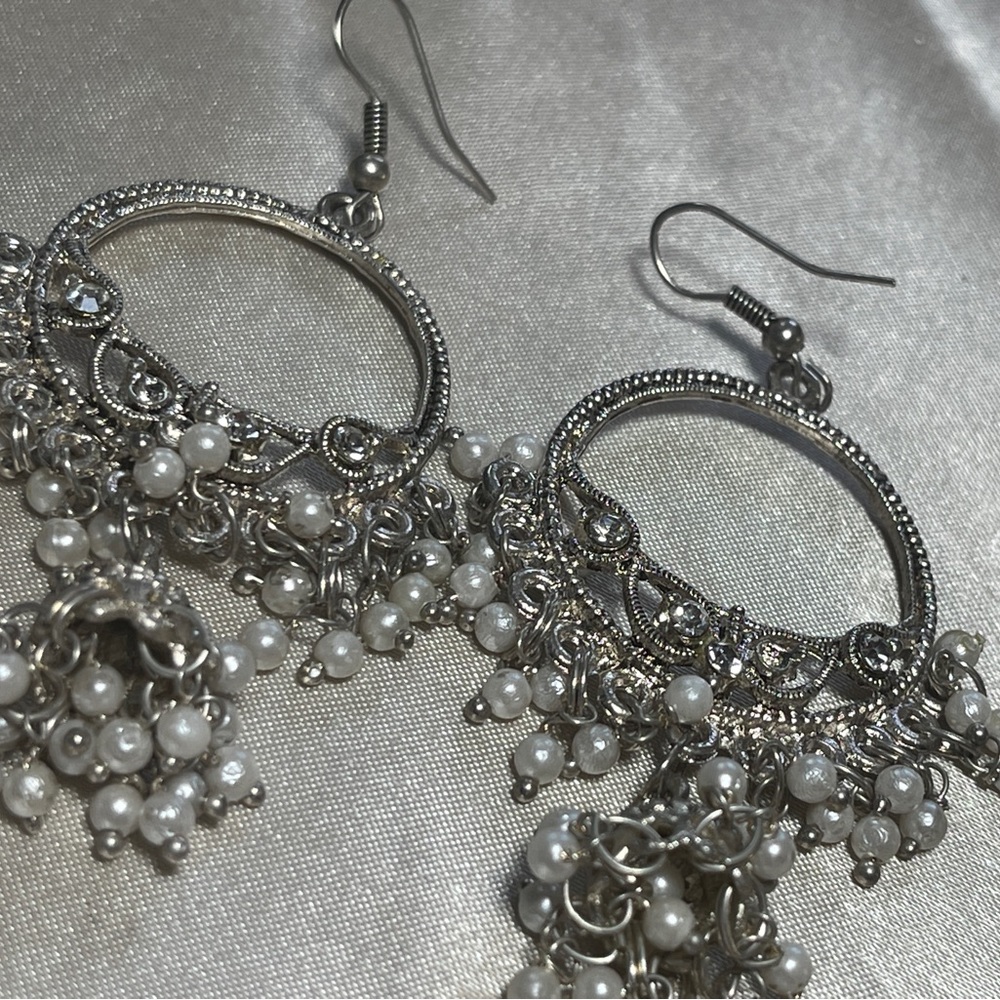 Jhumka drop earrings tassel